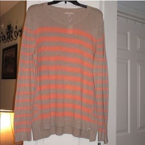 Peach and tan sweater xl
